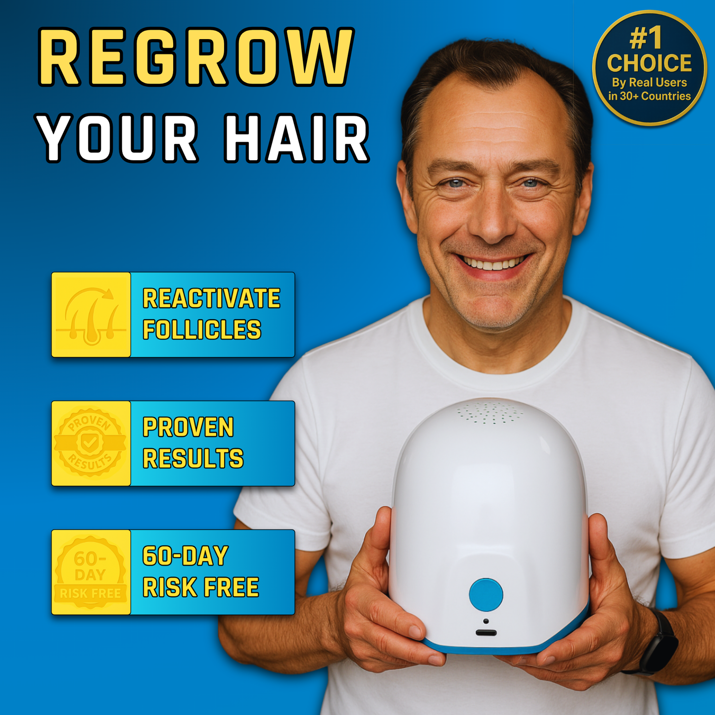 Biohair+ Helmet - Clinically Inspired Technology